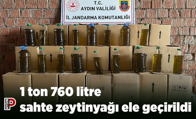 1 ton 760 litre sahte zeytinyağı ele geçirildi