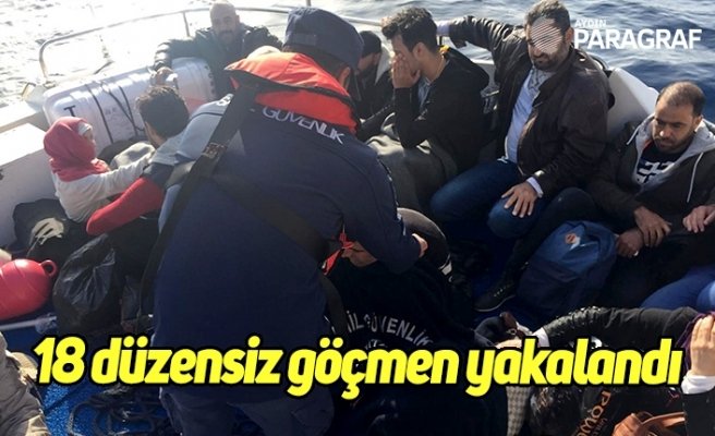 18 düzensiz göçmen yakalandı