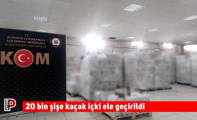 20 bin şişe kaçak içki ele geçirildi
