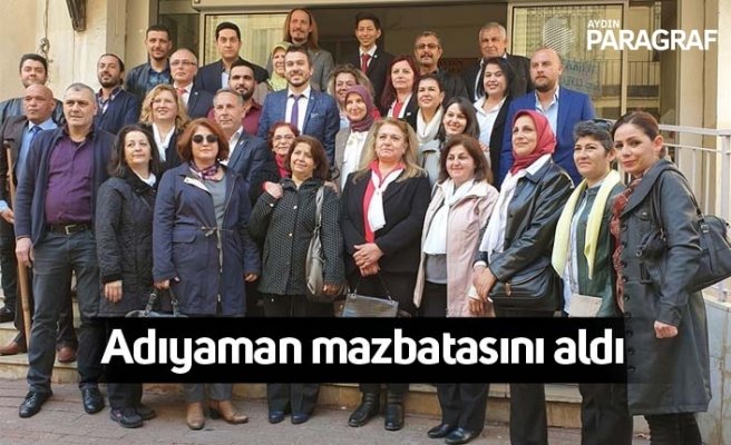 Adıyaman mazbatasını aldı