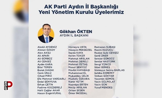 AK Parti Aydın’da yönetim kurulu üyeleri belli oldu