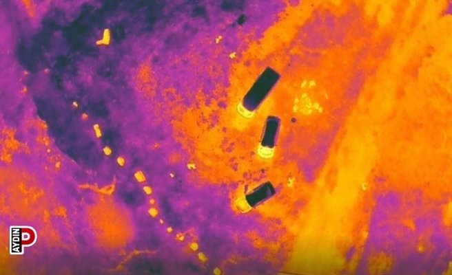 Antik kentte kaçak kazılara gece görüşlü termal drone ile önlem