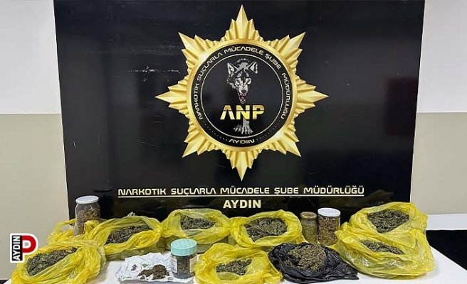 Aydın'da 1 kilo 73 gram uyuşturucu ele geçirildi