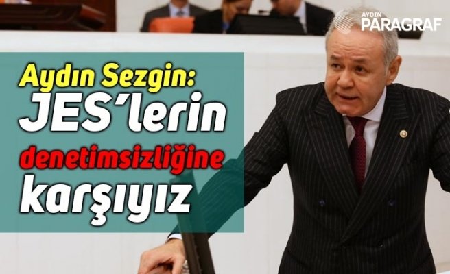 Aydın Sezgin: JES’lerin denetimsizliğine karşıyız