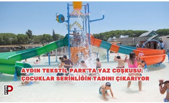 Aydın Tekstil Park’ta Yaz Coşkusu: Çocuklar Serinliğin Tadını Çıkarıyor