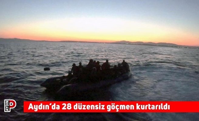 Aydın’da 28 düzensiz göçmen kurtarıldı