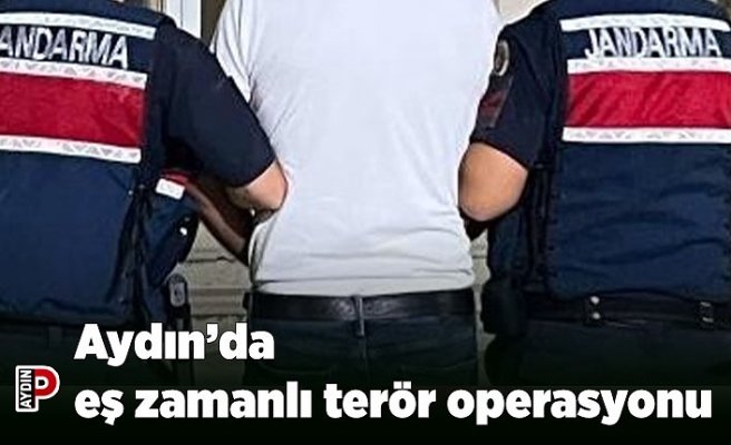 Aydın’da eş zamanlı terör operasyonu
