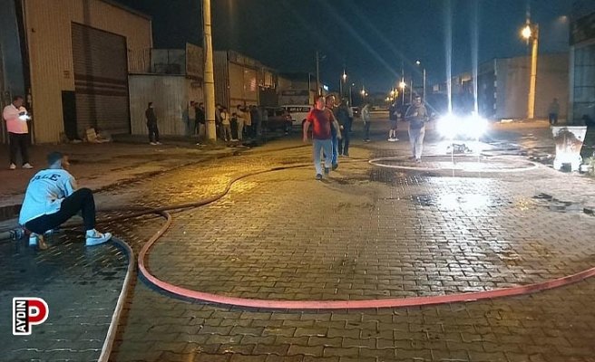 Aydın’daki yangında üç iş yeri zarar gördü