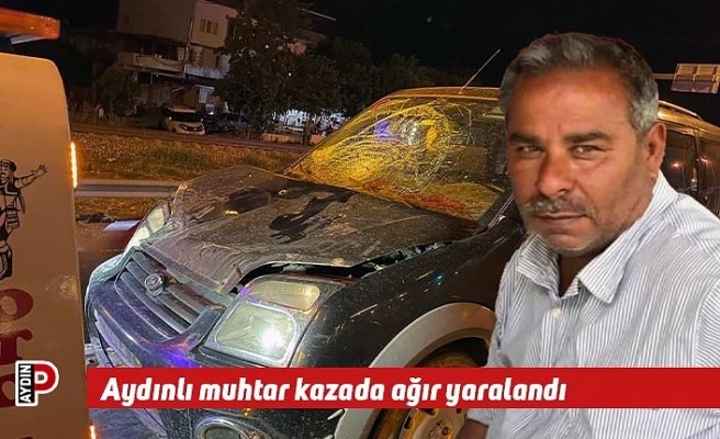 Aydınlı muhtar kazada ağır yaralandı