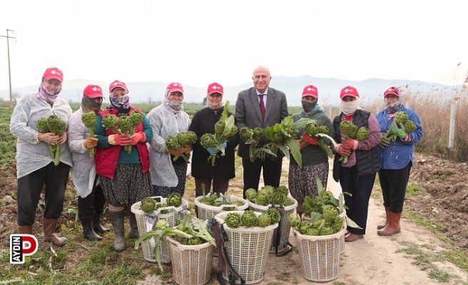 BAŞKAN ATAY’DAN ENGİNAR KUŞKONMAZ VE ŞEVKETİ BOSTAN HASADI