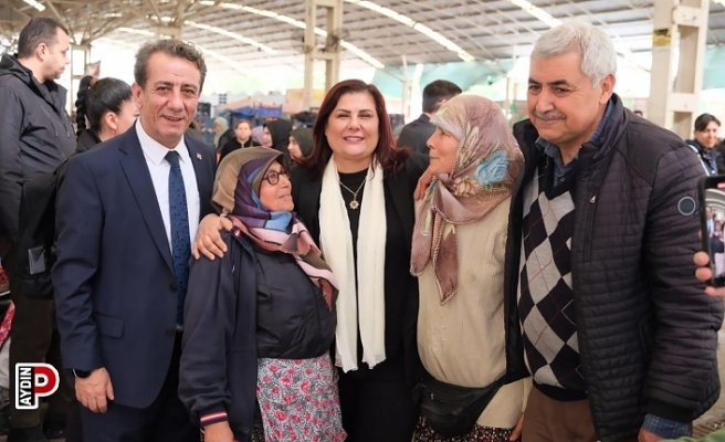 Başkan Çerçioğlu Efeler Fatih Pazaryeri’nde vatandaşlarla buluştu