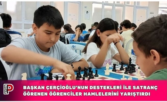 BAŞKAN ÇERÇİOĞLU’NUN DESTEKLERİ İLE SATRANÇ ÖĞRENEN ÖĞRENCİLER HAMLELERİNİ YARIŞTIRDI