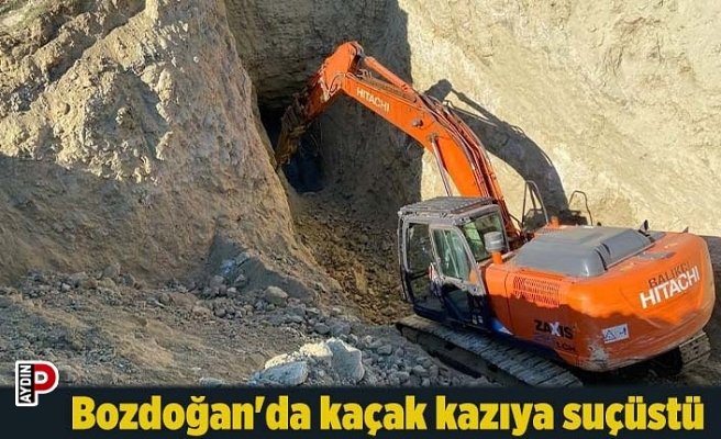 Bozdoğan'da kaçak kazıya suçüstü