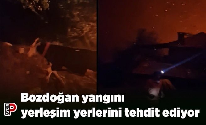 Bozdoğan yangını yerleşim yerlerini tehdit ediyor