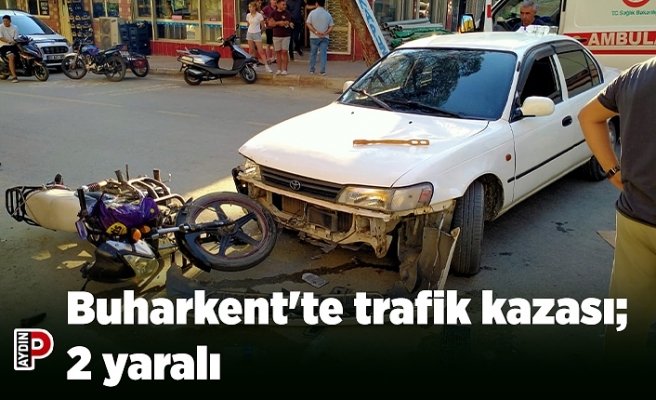 Buharkent'te trafik kazası; 2 yaralı