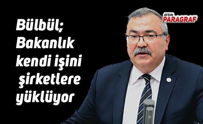 Bülbül; Bakanlık kendi işini şirketlere yüklüyor
