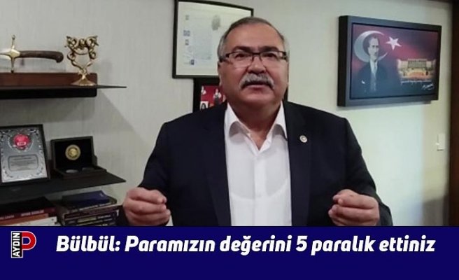 Bülbül: Paramızın değerini 5 paralık ettiniz
