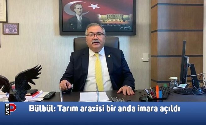 Bülbül: Tarım arazisi bir anda imara açıldı
