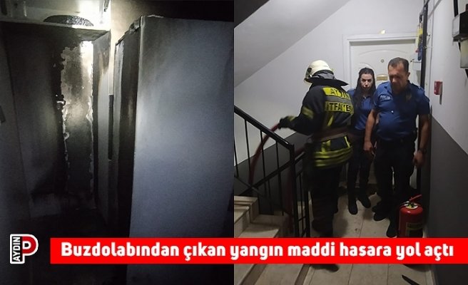 Buzdolabından çıkan yangın maddi hasara yol açtı