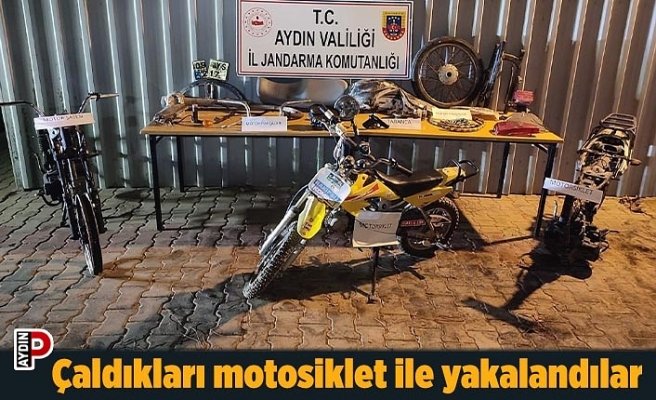 Çaldıkları motosiklet ile yakalandılar