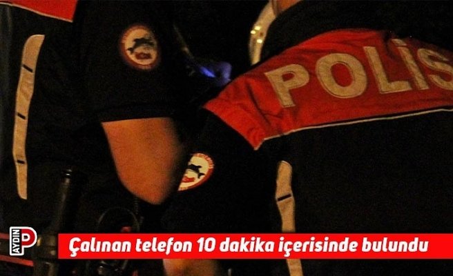 Çalınan telefon 10 dakika içerisinde bulundu