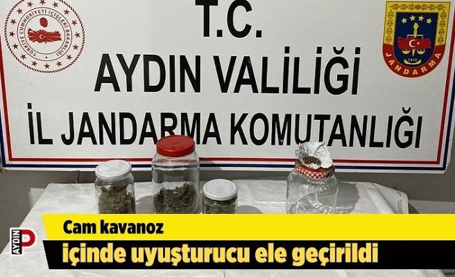 Cam kavanoz içinde uyuşturucu ele geçirildi