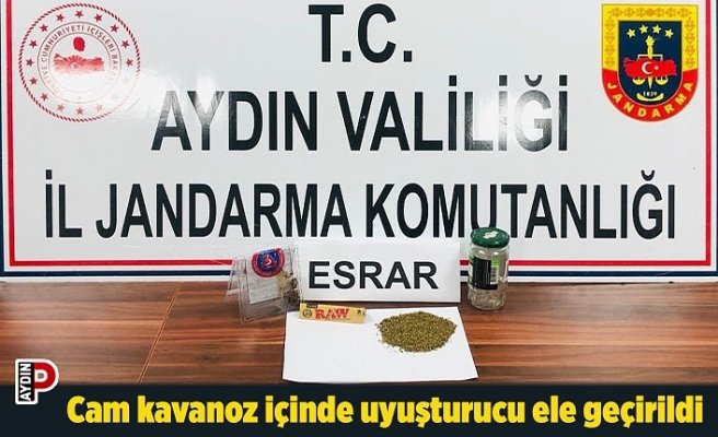 Cam kavanoz içinde uyuşturucu ele geçirildi