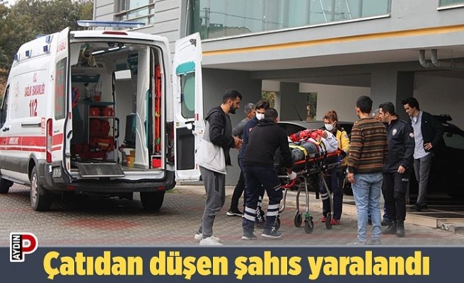 Çatıdan düşen şahıs yaralandı
