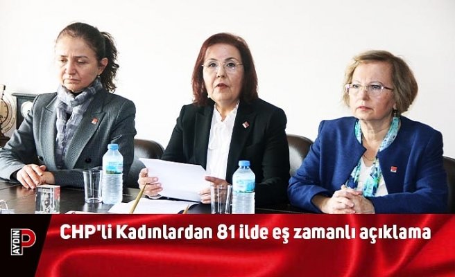 CHP'li Kadınlardan 81 ilde eş zamanlı açıklama