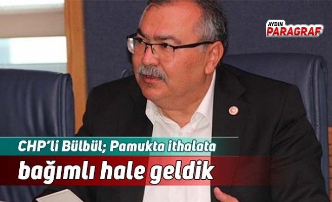CHP’li Bülbül; Pamukta ithalata bağımlı hale geldik