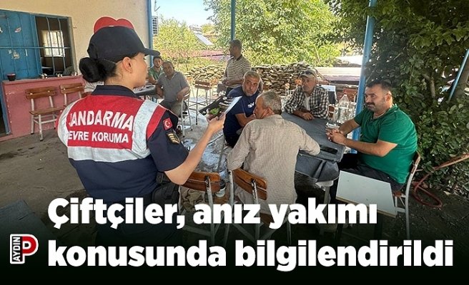Çiftçiler, anız yakımı konusunda bilgilendirildi
