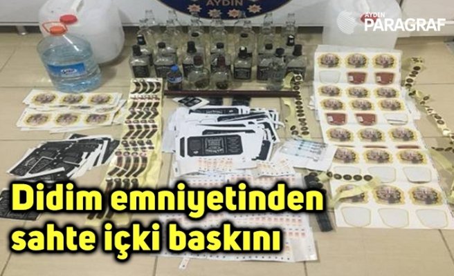 Didim emniyetinden sahte içki baskını