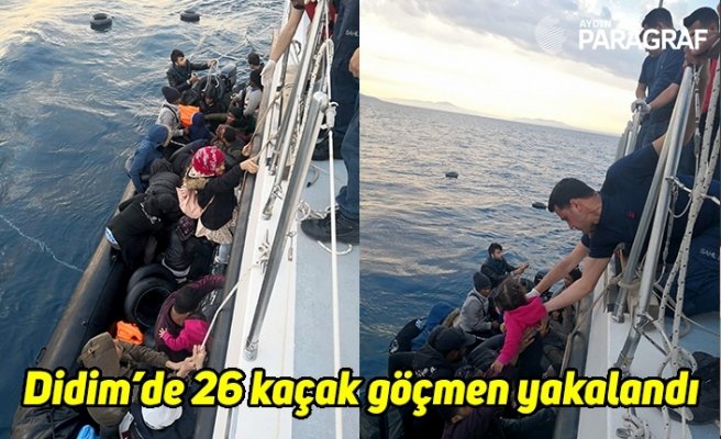Didim’de 26 kaçak göçmen yakalandı