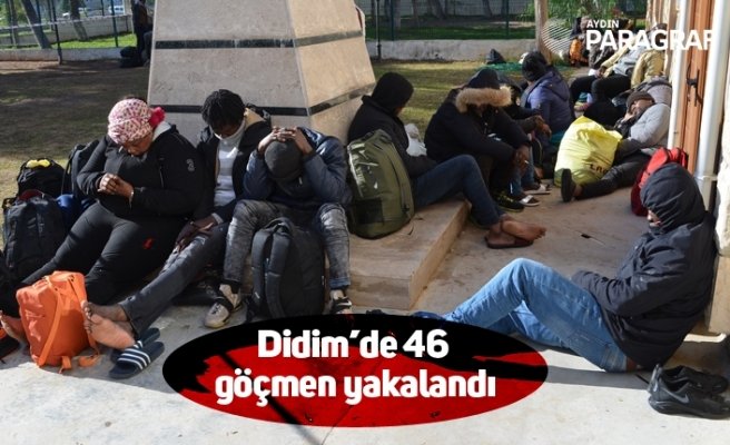 Didim’de 46 göçmen yakalandı