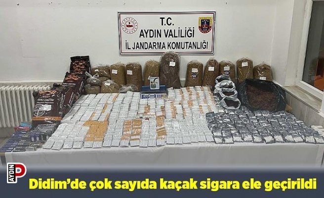 Didim’de çok sayıda kaçak sigara ele geçirildi