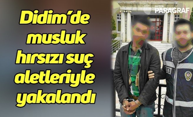Didim’de musluk hırsızı suç aletleriyle yakalandı