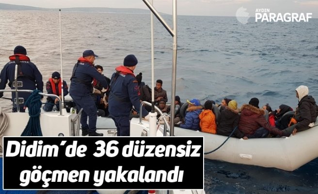 Didim’de  36 düzensiz göçmen yakalandı