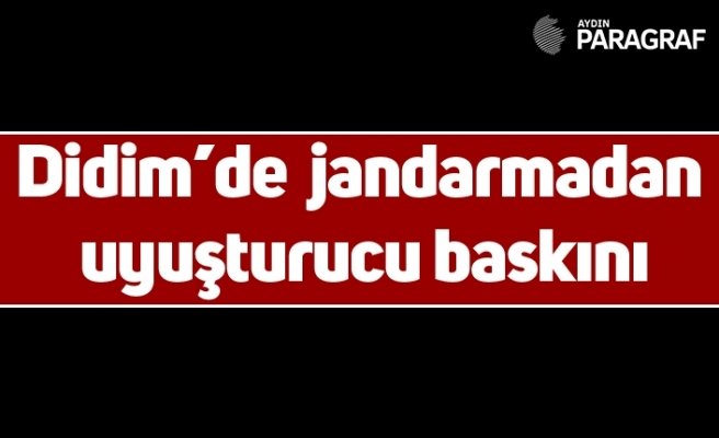 Didim’de  jandarmadan uyuşturucu baskını