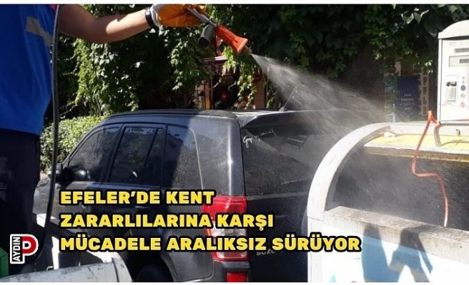 EFELER’DE KENT ZARARLILARINA KARŞI MÜCADELE ARALIKSIZ SÜRÜYOR