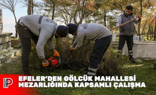 EFELER’DEN GÖLCÜK MAHALLESİ MEZARLIĞINDA KAPSAMLI ÇALIŞMA
