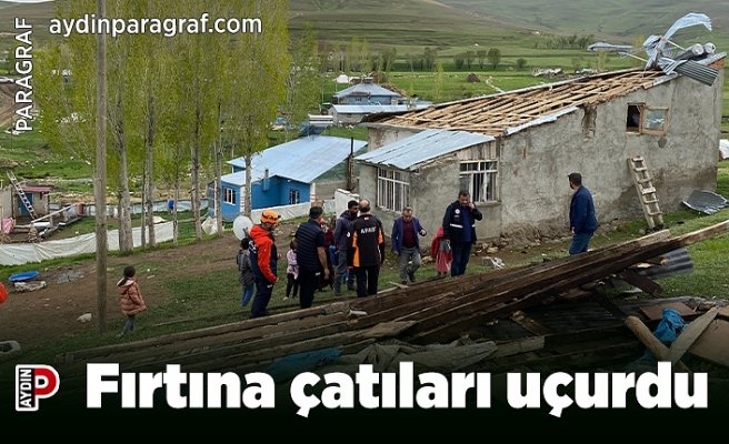 Fırtına çatıları uçurdu