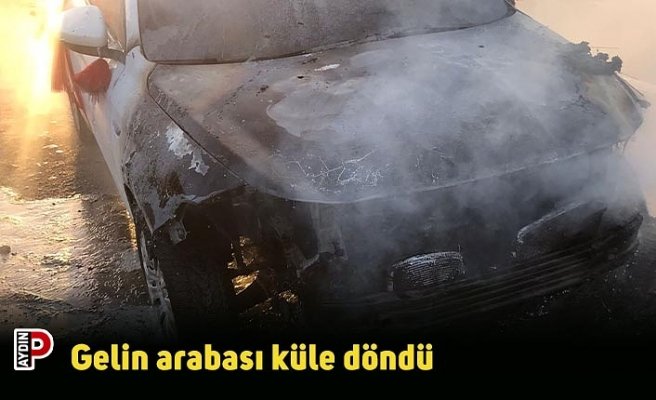 Gelin arabası küle döndü