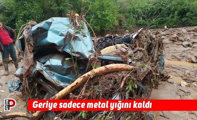 Geriye sadece metal yığını kaldı