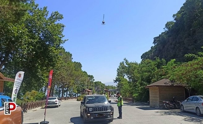 Germencik’te havadan trafik denetimi