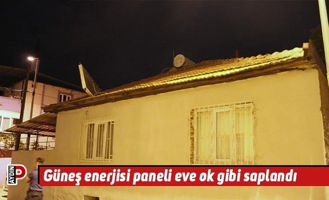 Güneş enerjisi paneli eve ok gibi saplandı