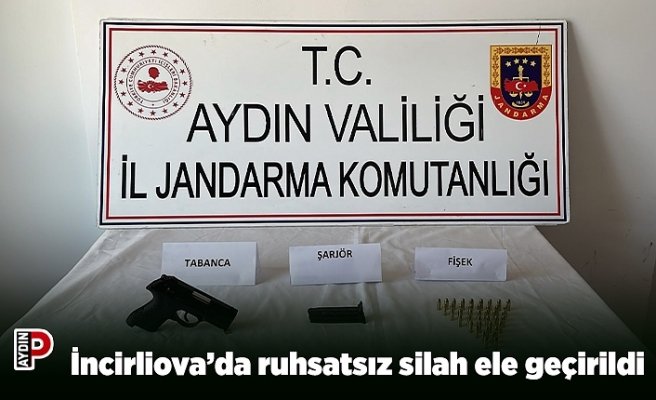 İncirliova’da ruhsatsız silah ele geçirildi