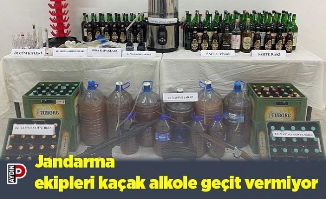 Jandarma ekipleri kaçak alkole geçit vermiyor