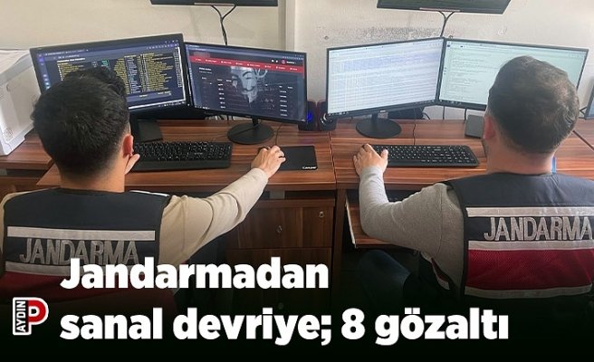 Jandarmadan sanal devriye; 8 gözaltı