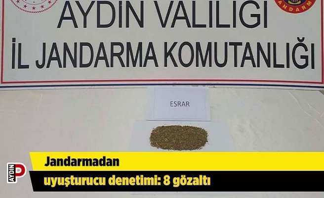 Jandarmadan uyuşturucu denetimi: 8 gözaltı