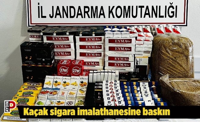 Kaçak sigara imalathanesine baskın